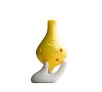 Ocarina De Plástico ABS, Material Respetuoso Con El Medio Ambiente, Llave Alto C De Seis Agujeros, Llave De CA, Ocarina De Resina De Boca Plana (Color : Yellow)