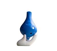 Ocarina De Plástico ABS, Material Respetuoso Con El Medio Ambiente, Llave Alto C De Seis Agujeros, Llave De CA, Ocarina De Resina De Boca Plana (Color : Blue)
