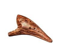 Ocarina De Resina De 12 Agujeros Afinación AC Instrumento Profesional De Tono Medio Con Veta De Madera Para Principiantes Ocarina(Wood Grain)