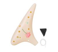 Ocarina de resina de 12 agujeros, sonido suave y agarre ergonómico para conciertos o viajes, flauta de resina de tono transparente