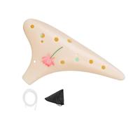 Ocarina de resina de 12 agujeros, sonido suave y agarre ergonómico para conciertos o viajes, peso ligero, portátil, ocarina de viaje