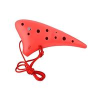 Ocarina De Resina Plástica Con Doce Agujeros, Llave C, Ocarina Triple SC, 12 Agujeros, Para Estudiantes, Aula Principiante (Color : Crimson)
