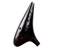Ocarina De Soldadura Ahumada De 12 Agujeros, Bajo, Tono C, Enseñanza Para Principiantes, Ocarina Con Bolsa, Instrumento Musical Hecho A Mano (Color : Brown)