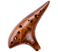 Ocarina DHwebWLP Strawfire de 12 agujeros, instrumento de cer mica Alto C con correa para cancionero para principiantes (amarilla)