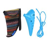 Ocarina en Tonalidad C, Instrumento Musical de 12 Agujeros, ABS, Portátil y Fácil de Tocar - Diseño Ergonómico, Tuning Manual Sensible, Para Aprendices y Profesionales (Azul)