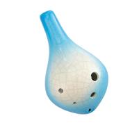 Ocarina Estudiante Principiante Seis Agujeros AC Tune Enseñanza Escolar Instrumento De Nivel De Entrada Hielo Grieta Bolsa De Cinta Azul