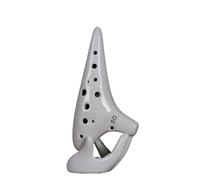 Ocarina Flautas Colgante Triple Cerámica Ocarina Flauta Transversal Decoración Instrumento Musical Profesional (Color : White)
