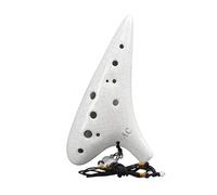 Ocarina Ice Crack Craft Ocarina 12 Agujeros AC Tune Rendimiento Profesional Principiante Ocarina(White)