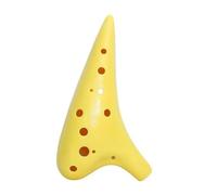 ocarina instrumento 12 Agujeros Azul Ocarina Plástico Alto C Tono Mini Ocarina Flauta Instrumentos Musicales De Viento De Madera Con Cordón De Correa Para El Cuello (Color : Yellow)