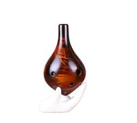 ocarina instrumento 6 agujeros tamaño pequeño Ocarina hierba fuego cerámica Alto C flauta cerámica china esmaltada profesional