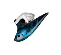ocarina instrumento Arroz de 12 hoyos ahumado rojo/azul alto C AC nivel de entrada para estudiantes nivel profesional(Color:2)