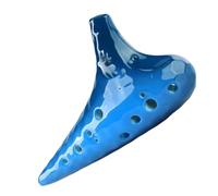 ocarina instrumento Azul S/G triple G12 agujero mar ola principiante con materiales didácticos nivel de rendimiento(Color:3/4)