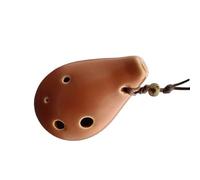 ocarina instrumento Collar Mini Ocarina Marrón 6 Agujeros SC Agudos C Clave Cerámica Regalo Principiante Adulto
