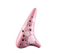 ocarina instrumento Fengya Ocarina 12 Agujeros Alto C Tono Relieve Escultura Cerámica Ocarina Instrumento Estudiante Principiante Ocarinas (Color : 3)