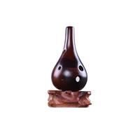 Ocarina Instrumento Flauta De Ocarina De Tono Alto C De 6 Agujeros, Instrumento Musical De Cerámica Negra con Esmalte Ahumado para Principiantes, Estilo Fisión (Color : Brown)