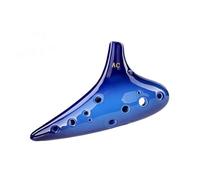 ocarina instrumento Instrumento musical pintado a mano ahumado de actuación profesional de ocarina alto AC + azul degradado de 12 hoyos