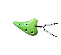 ocarina instrumento Mini Ocarina-collar De 6 Agujeros Instrumento Musical Portátil Con Llave F De Tono Alto Regalo (Color : Green)