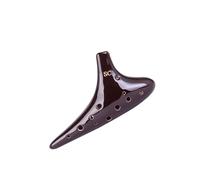 ocarina instrumento Ocarina 12 agujeros ac llave para principiantes introducción clásica ocarina ahumada alto c(Color:SC)
