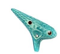 ocarina instrumento Ocarina 12 Agujeros Alto C Patrón De Onda Clave 12 Agujeros AC Llave Antigua Ocarina Enseñanza (Color : Green)