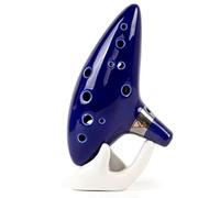 Ocarina Instrumento Ocarina 12 Tonos Alto C Cerámica Ocarina Instrumento Musical Con Cancionero Cuerda Para El Cuello Cordón Para El Cuello Bolsa De Transporte(Blue)