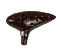 Ocarina Instrumento Ocarina 12 Tonos Alto C Cerámica Ocarina Instrumento Musical Con Cancionero Cuerda Para El Cuello Cordón Para El Cuello Bolsa De Transporte(Brown)