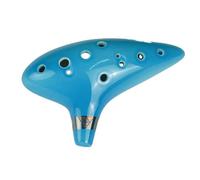 Ocarina Instrumento Ocarina 12 Tonos Alto C Cerámica Ocarina Instrumento Musical Con Cancionero Cuerda Para El Cuello Cordón Para El Cuello Bolsa De Transporte(Blue 1)