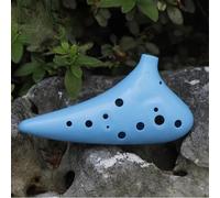 ocarina instrumento Ocarina De 12 Agujeros 4 Colores Plástico ABS Instrumento Musical Fácil De Aprender Y Transportar Para Amantes De La Música(Blue)