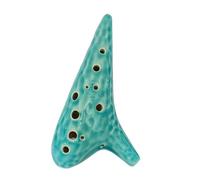 ocarina instrumento Ocarina De 12 Agujeros Con Clave C Alto Ocarina De Cerámica De 12 Agujeros Con Clave AC(Lake blue)