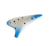 Ocarina Instrumento Ocarina De 12 Hoyos Sintonizada Con CA Ocarina Bicolor Agrietada Con Hielo De 12 Hoyos Sintonizada En Alto C Para Enseñar Y Tocar Ocarina(Blue)