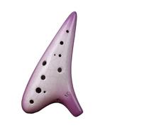 ocarina instrumento Ocarina De Cerámica De 12 Agujeros De Producción Profesional Instrumento De CA Con Clave C Central Instrumento De Interpretación Para Principiantes(Purple)