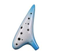 ocarina instrumento Ocarina De Cerámica De 12 Agujeros De Producción Profesional Instrumento De CA Con Clave C Central Instrumento De Interpretación Para Principiantes(Blue)