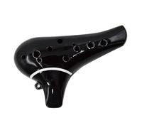 Ocarina instrumento Ocarina De Cerámica De 12 Agujeros De Resina En C Alto Estilo Y Negro Para Principiantes(Black)
