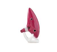 Ocarina instrumento Ocarina De Cerámica De 12 Notas En Do Alto Con Cancionero Cuerdas De Mástil Y Estuche De Transporte(Red set with box)