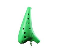 Ocarina instrumento Ocarina De Resina Plástica Con Llave En C Alto De 12 Agujeros Para Uso Didáctico(Popular green)