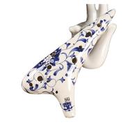 ocarina instrumento Ocarina en tecla C ocarina azul y blanca Juego de siete piezas alto de 12 hoyos ocarina en tecla C Tecla AF(Color:S-G)