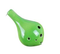 ocarina instrumento Tecla Ocarina AC De 6 Agujeros Llave Alto C Boca Larga Enseñanza De Cerámica De Color (Color : Green)