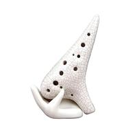 ocarina instrumento Tecla SF de tono alto instrumento de ocarina agrietada blanca de 12 agujeros ocarina tipo ahumado