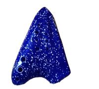 ocarina instrumento Triple Ocarina Alto Tono C Ocarinas De Cerámica Instrumentos Musicales Profesionales Ocarina Del Tiempo Azul Púrpura (Color : Blue)