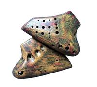 ocarina instrumento Triple Ocarina Instruments Ocarina Pottery Alto Tono C Accesorios Para Instrumentos Musicales Profesionales Flautas (Color : 2)
