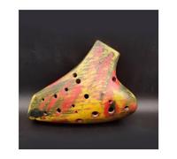 ocarina instrumento Triple Ocarina Pottery Treble SD Tone Ocarina Accesorios para instrumentos profesionales(Color:2)