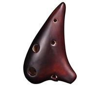 Ocarina, Mini ocarina de arcilla ahumada 6 agujeros en Fa agudo, un instrumento musical nacional creativo con forma submarino