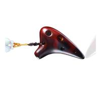 Ocarina Mini Ocarina De Tono Súper Alto Con Tecla F SSF De 6 Agujeros Y Grietas Ahumadas(Smoked)