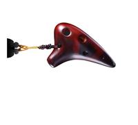 Ocarina Mini Ocarina Pequeña De Tono Súper Alto Con Tecla F SSF De 6 Agujeros Y Grietas Ahumadas(Smoked)