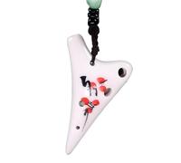 Ocarina Mini Ocarina SSF Con Horno Que Cambia De Color Ahumada Agrietada Tono Súper Alto Flauta Con Llave F(Red plum)