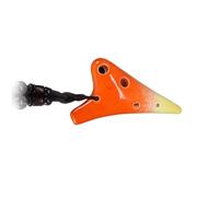 Ocarina Mini Ocarina SSF Con Horno Que Cambia De Color Ahumada Agrietada Tono Súper Alto Flauta Con Llave F(Orange)