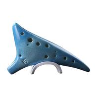 Ocarina Ocarina 12 Hoyos C-tune Principiante AC Profesional Principiante Adulto Ice Crack Ocarina(Blue)