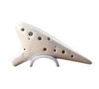 Ocarina Ocarina 12 Hoyos C-tune Principiante AC Profesional Principiante Adulto Ice Crack Ocarina(White 1)