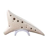 Ocarina Ocarina 12 Hoyos C-tune Principiante AC Profesional Principiante Adulto Ice Crack Ocarina(White)