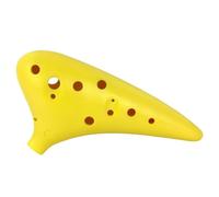 Ocarina Ocarina de 12 agujeros en Do, instrumento musical, flauta cerámica con funda almacenamiento, for principiantes y profesionales, color amarillo