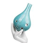 Ocarina Ocarina De 6 Agujeros Para Principiantes Con Clave De Do Alto Esmalte Azul Hielo Agrietado